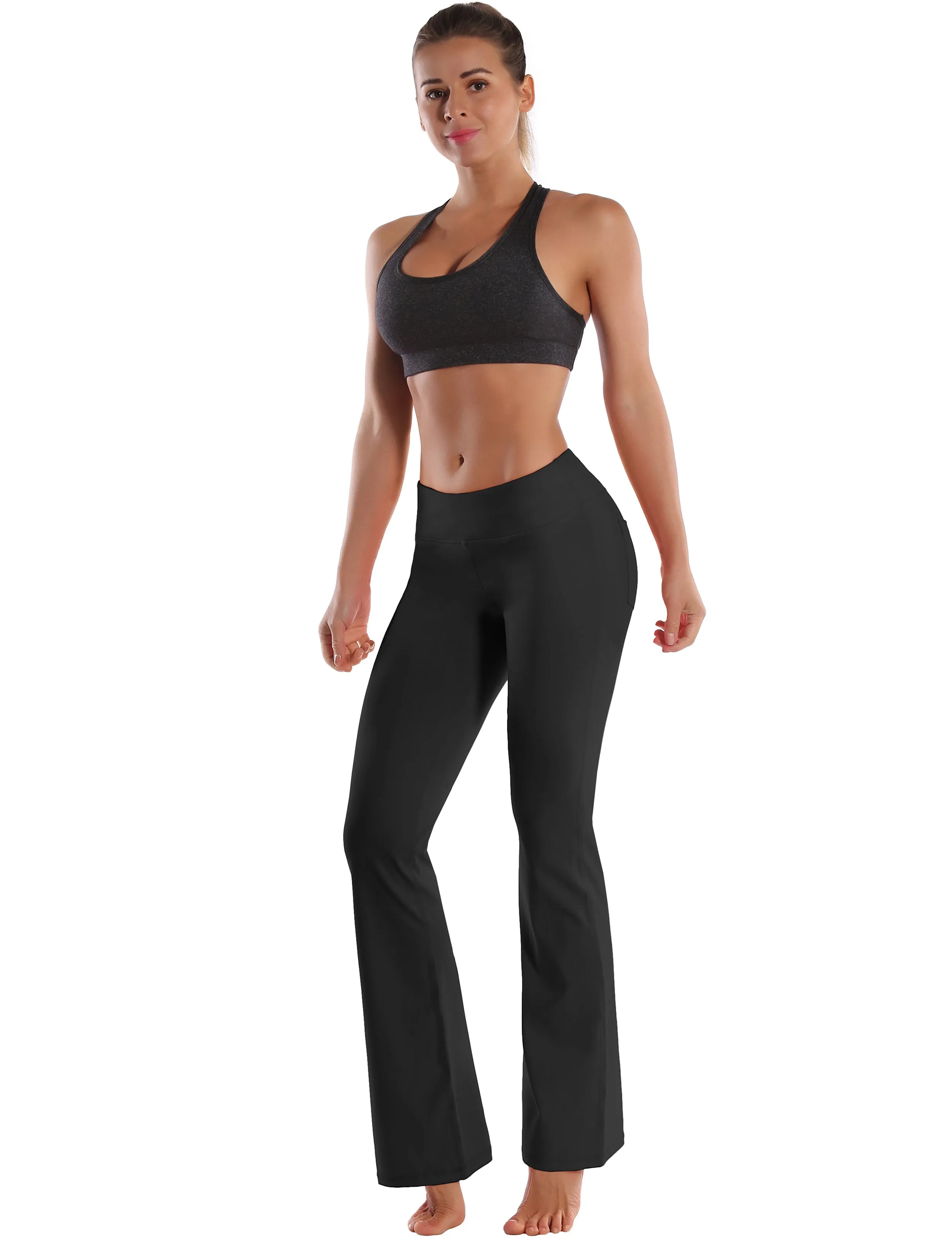 29" 31" 33" 35" 37"  Flare Yoga Pants with Pockets