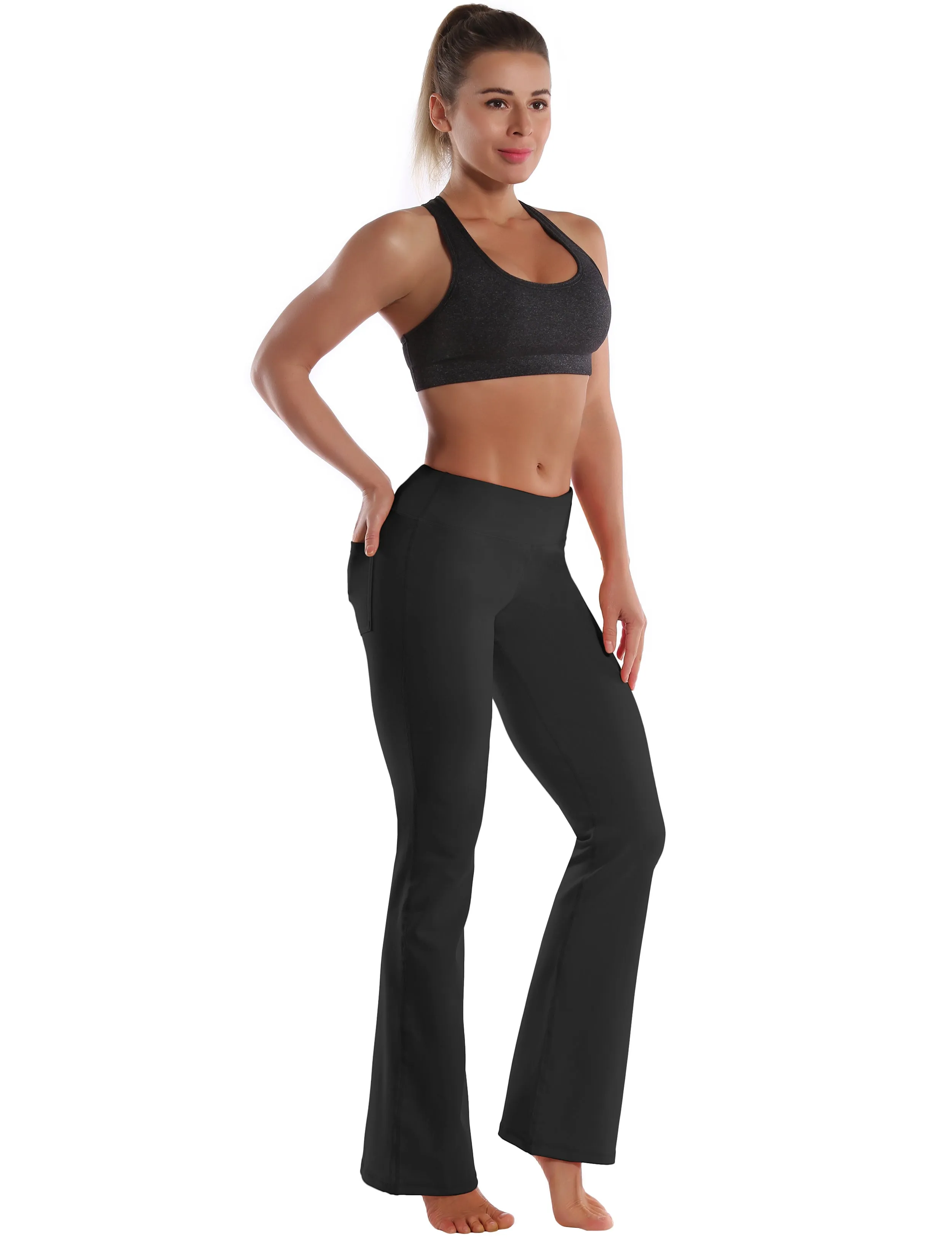 29" 31" 33" 35" 37"  Flare Yoga Pants with Pockets