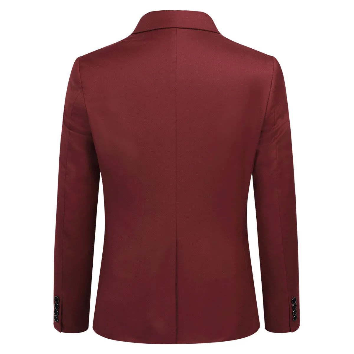 3-Piece Slim Fit One Button Fashion Maroon Suit