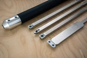 4 Full Size Carbide Tools - Simple Scraper, Rougher, Detailer, Hollower and 1 Handle