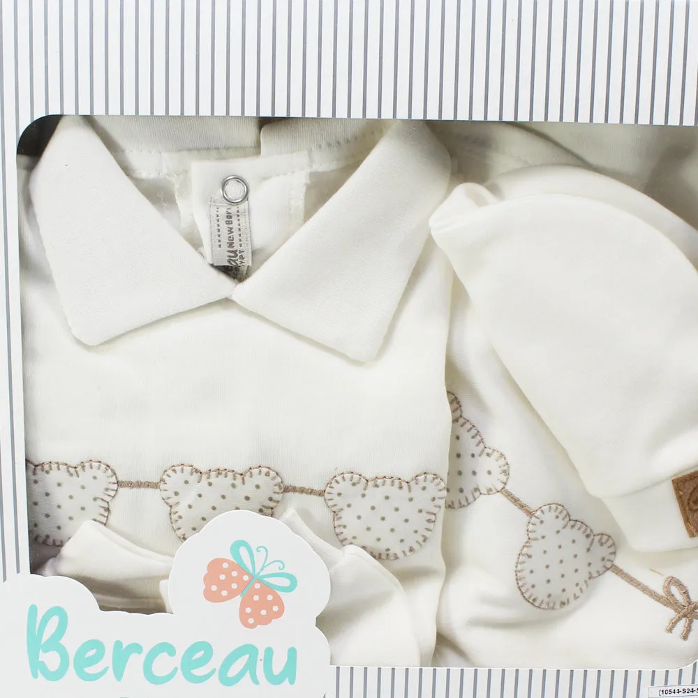 4-Piece White Baby Layette Set