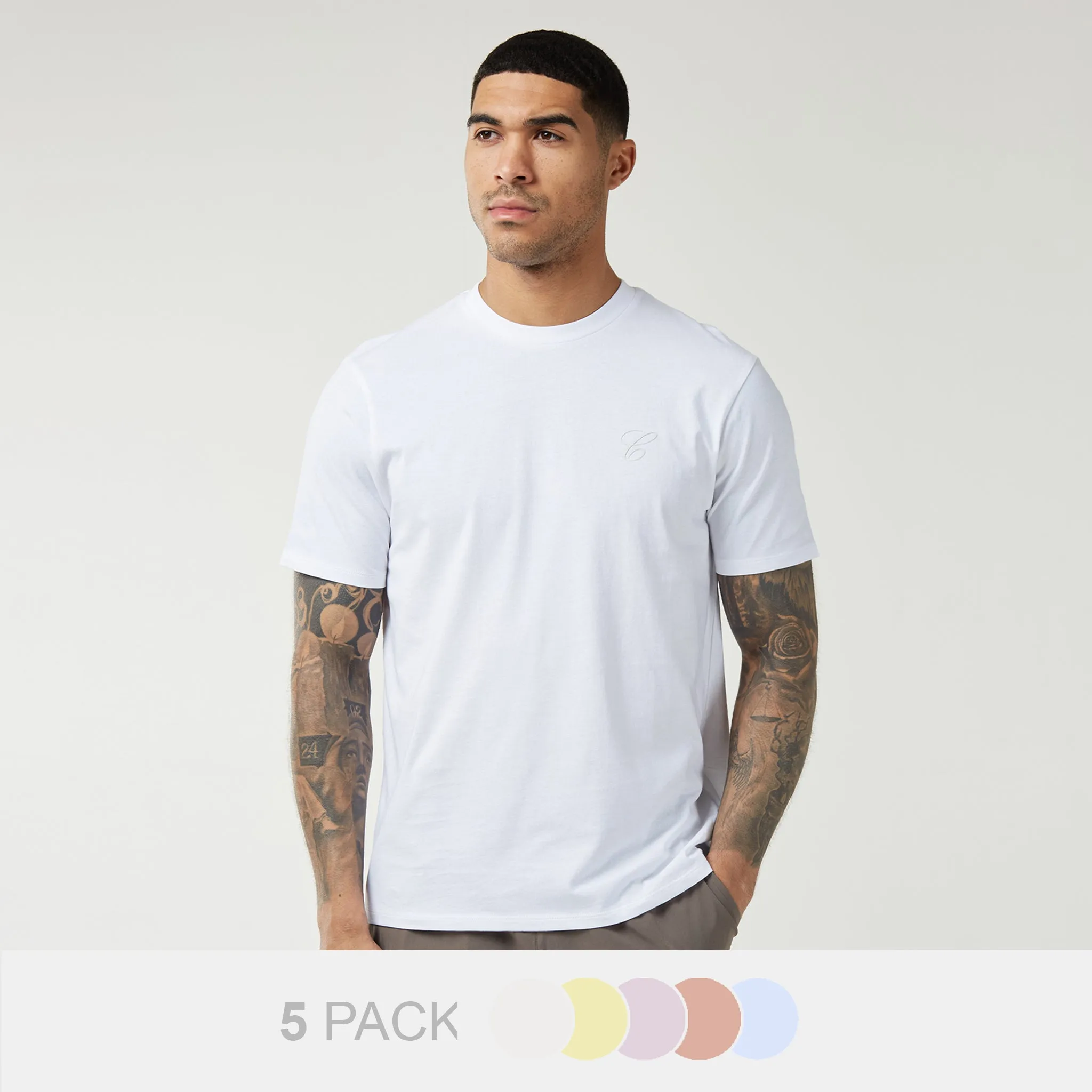 5-Pack Initial T-Shirts | Multi