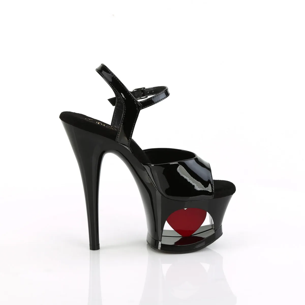 7 Inch Heel MOON-709H Black Red