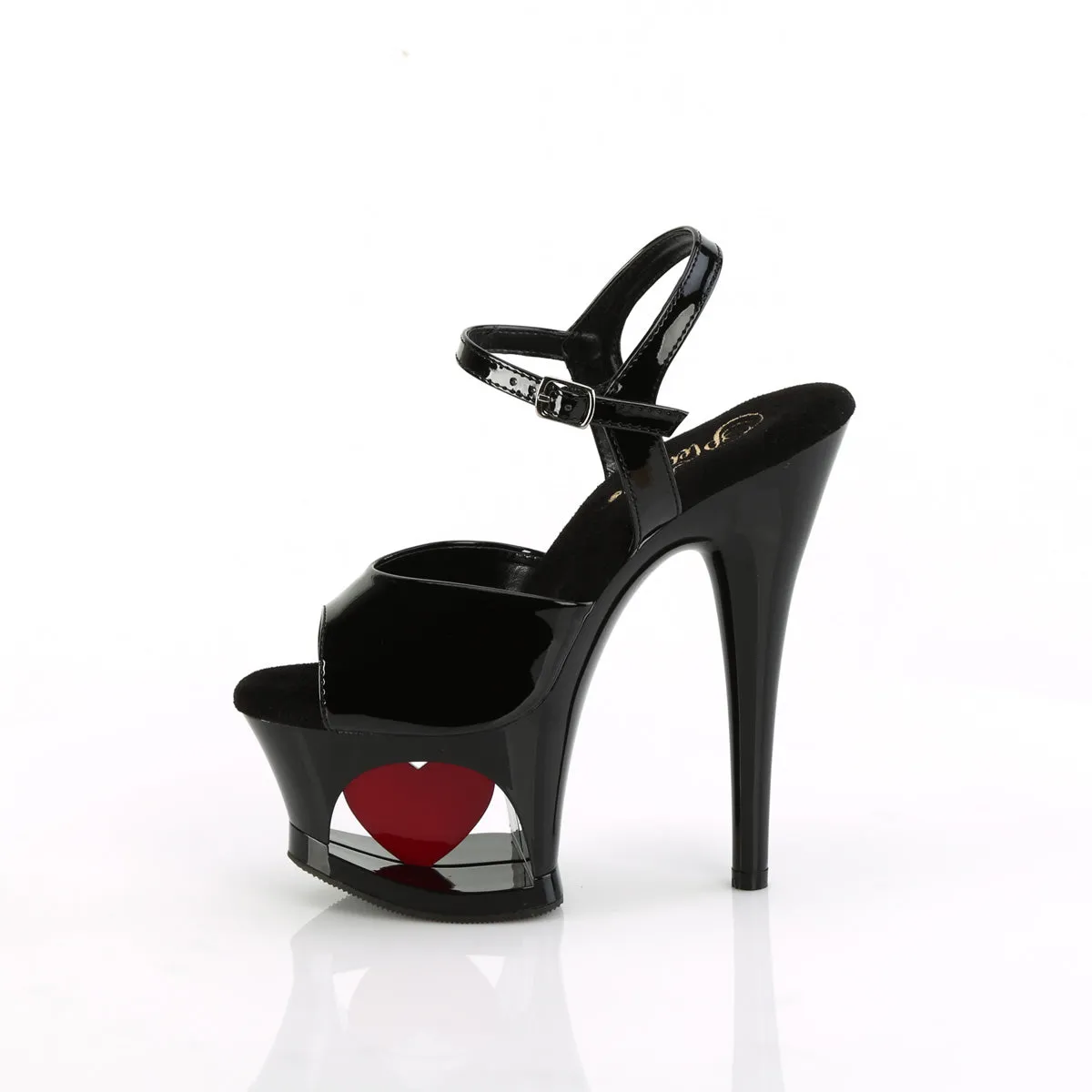 7 Inch Heel MOON-709H Black Red