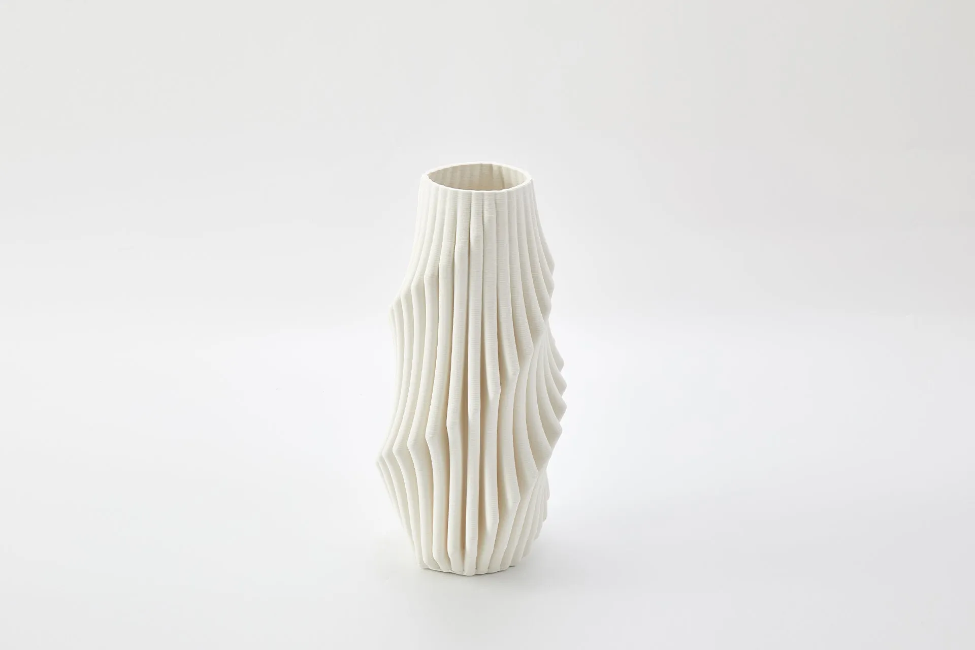 A The Foundry House Plume Vase Ivory