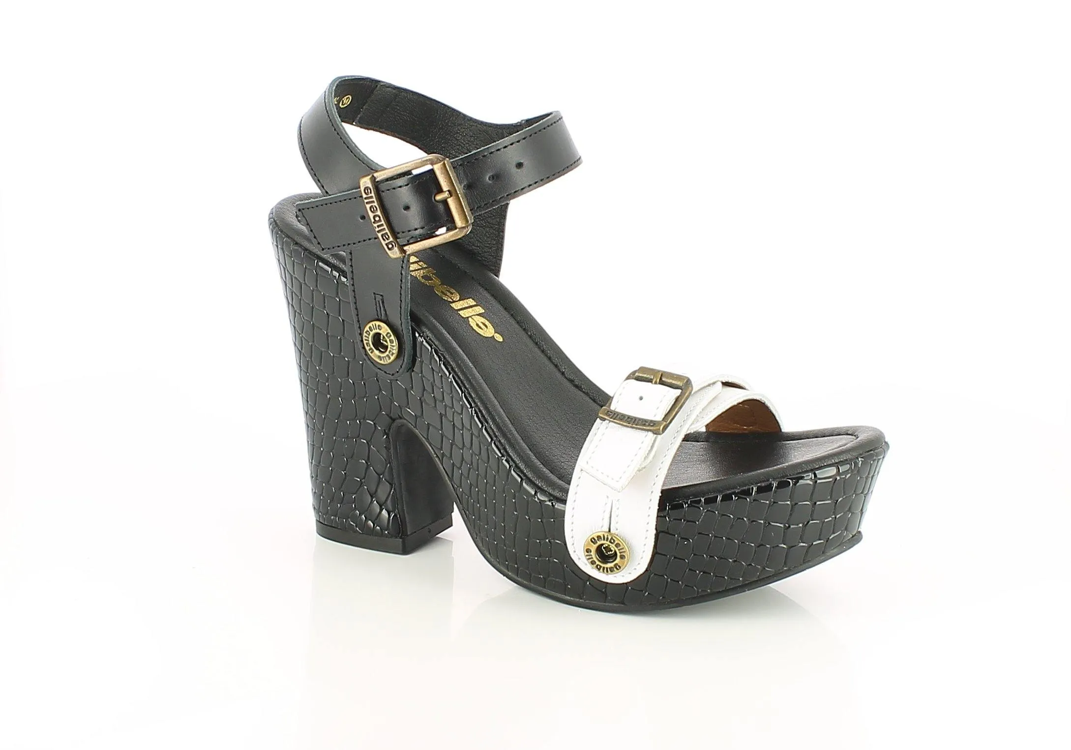 Amelia Black Pack - Black, White, Black Snake Straps