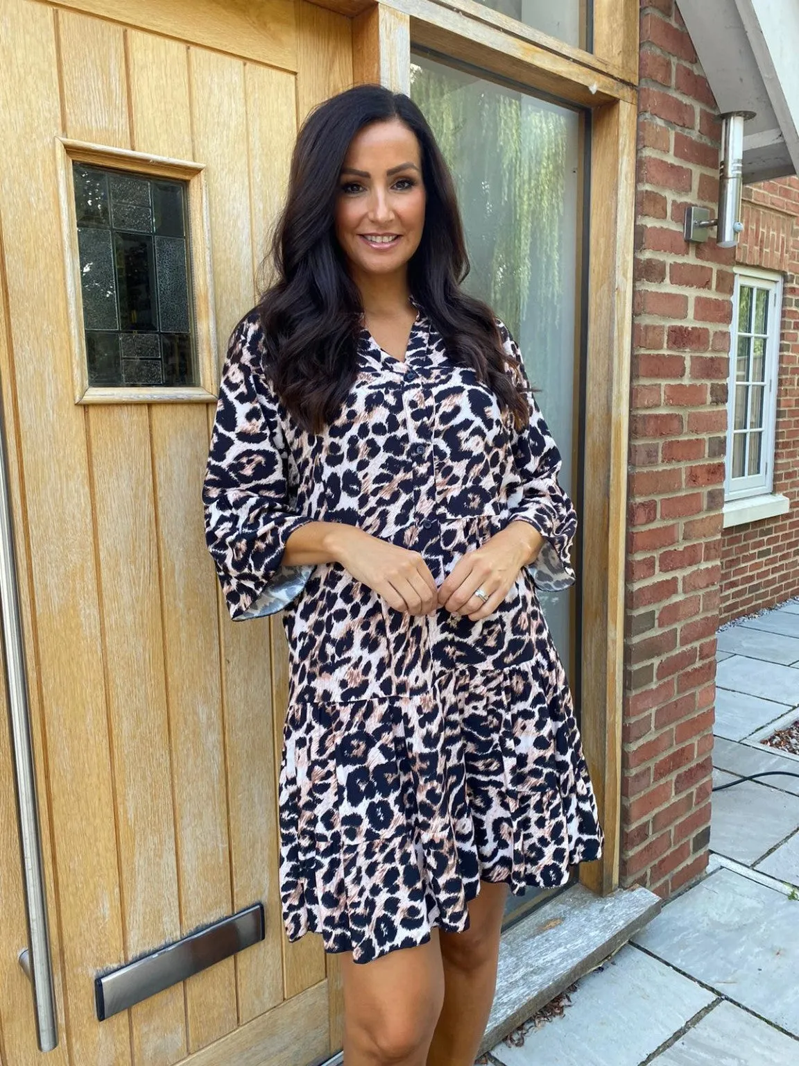 Animal Print Smock Dress Zara