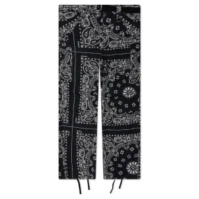 Bandana Print Pants - Navy