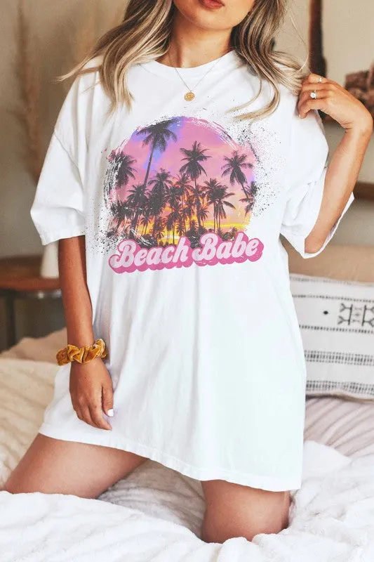 BEACH BABE SUMMER SUNSET GRAPHIC TEE