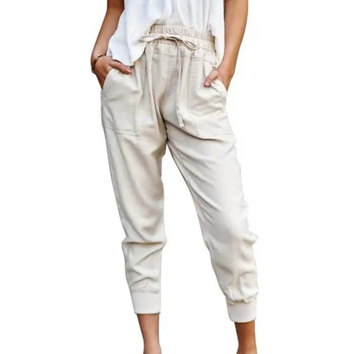 Beige Beach Pants