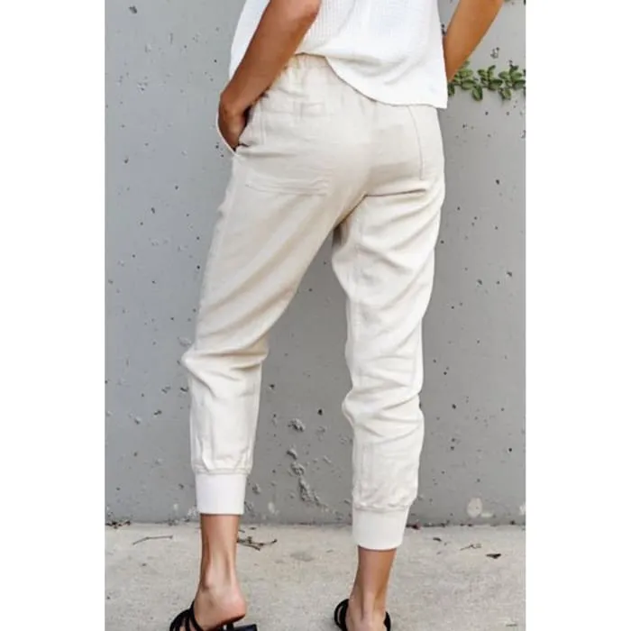 Beige Beach Pants