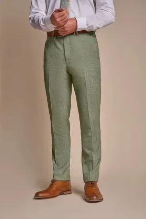 Cavani Caridi Men's Sage Tweed Trousers