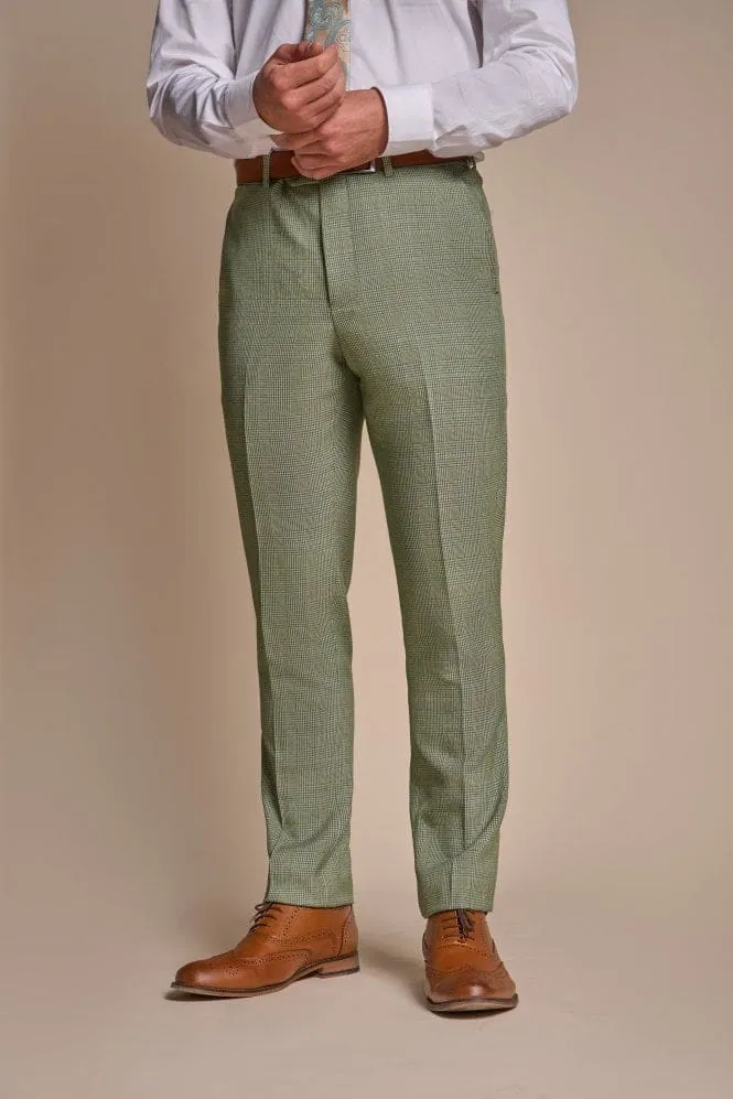 Cavani Caridi Men's Sage Tweed Trousers