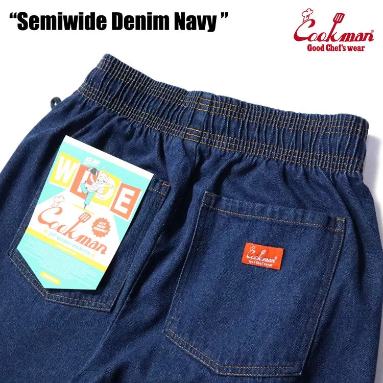 Cookman Chef Pants Semiwide- Denim : Navy