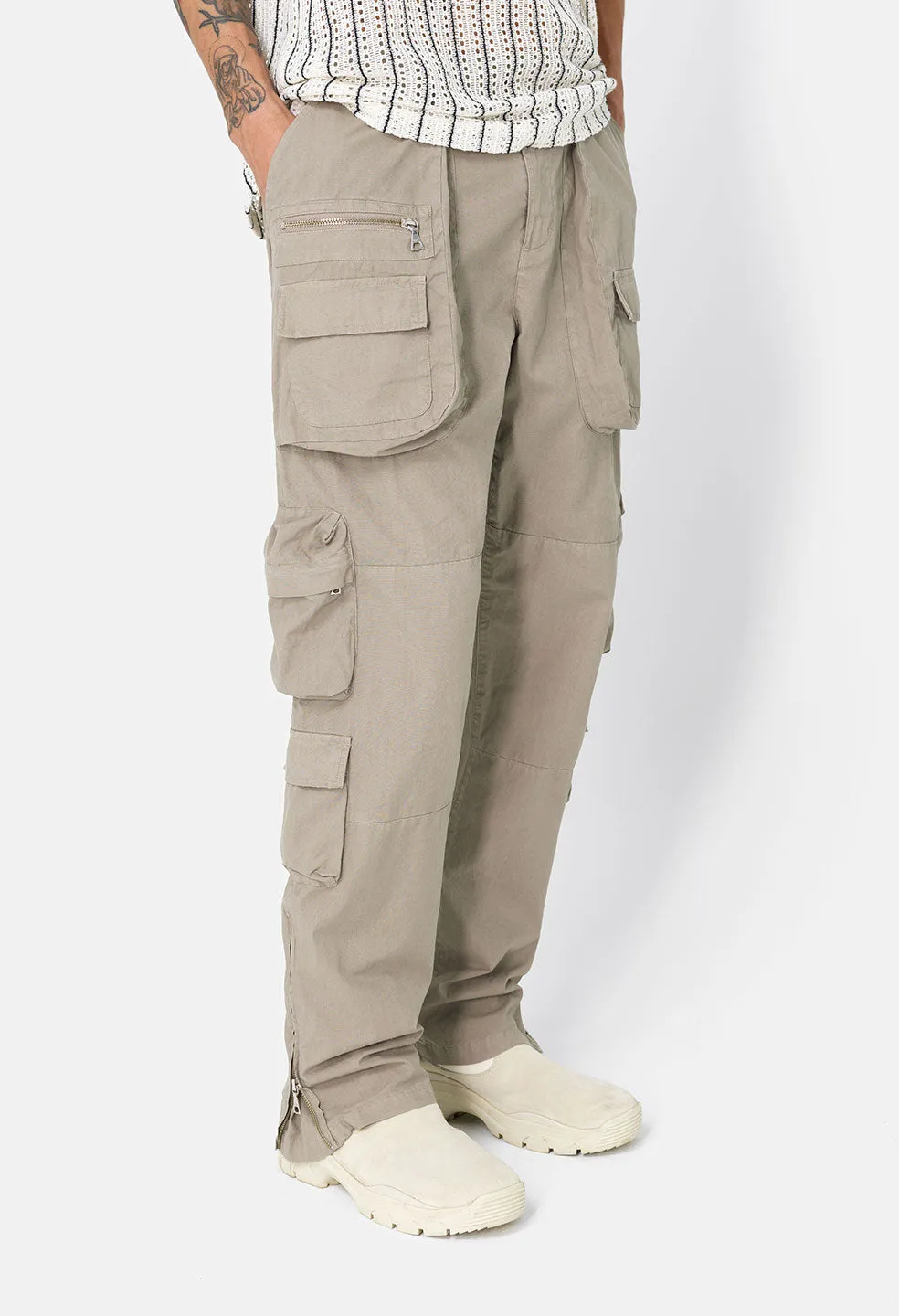 Cotton Himalayan Cargo Pants / Tan