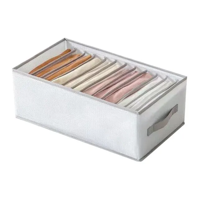 Cotton Linen Folding Clothes Storage Divider Box