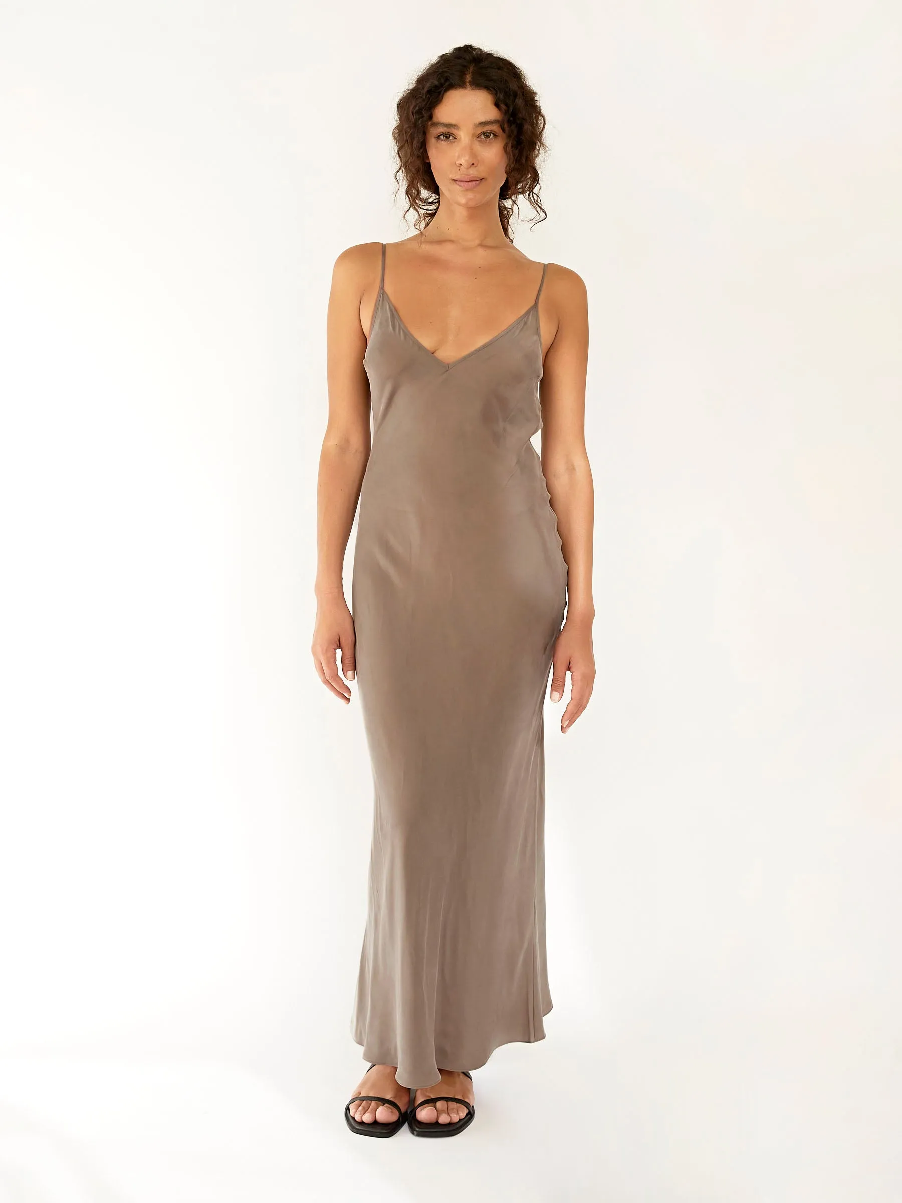 Cupro Bias Slip Dress