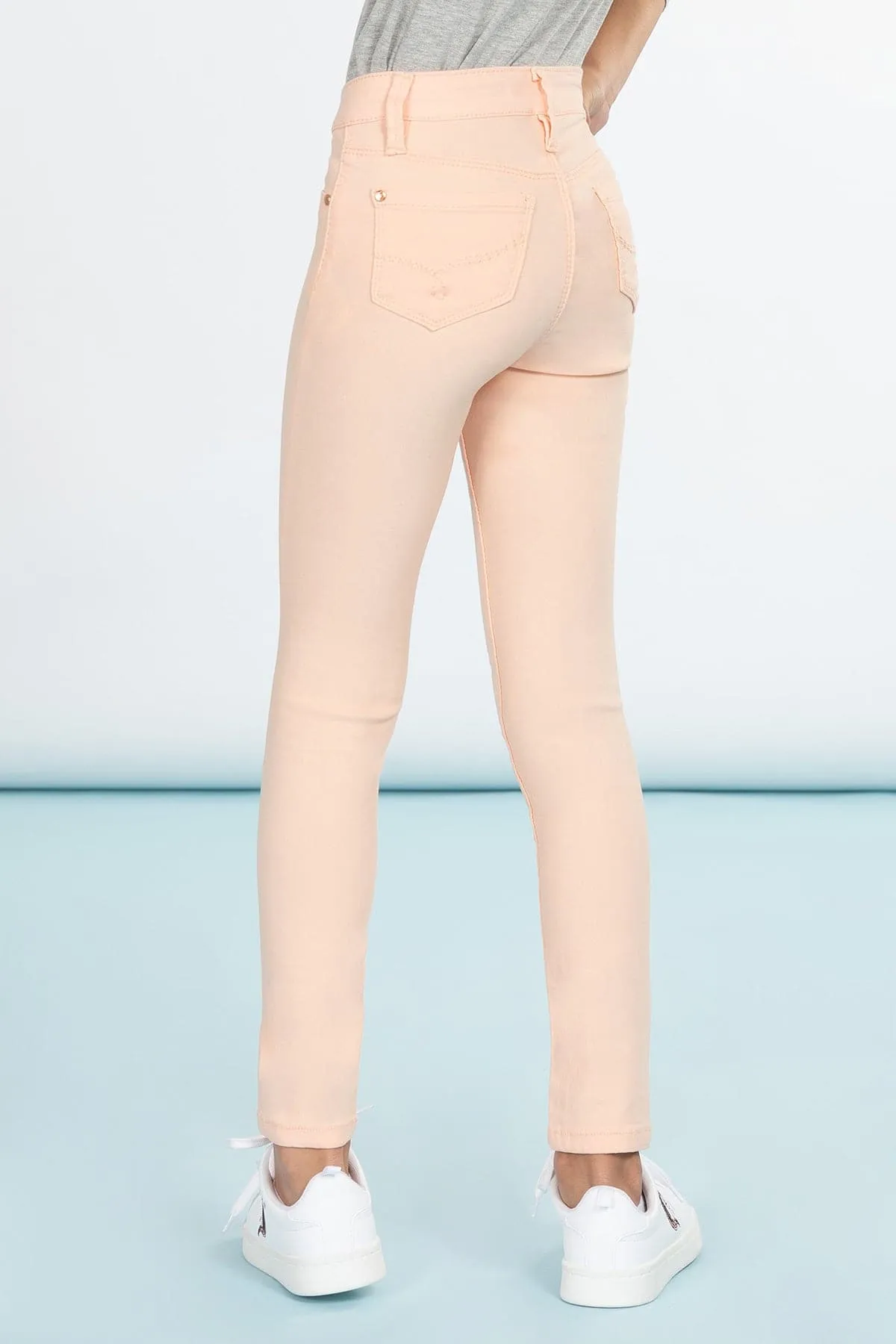 Girls' Stretch Skinny School Color Pants