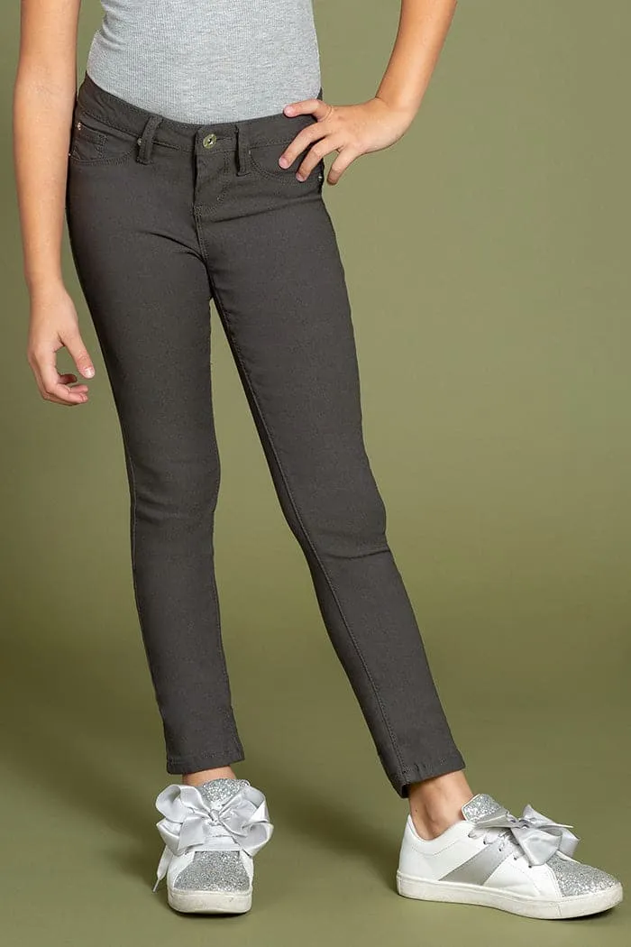 Girls' Stretch Skinny School Color Pants