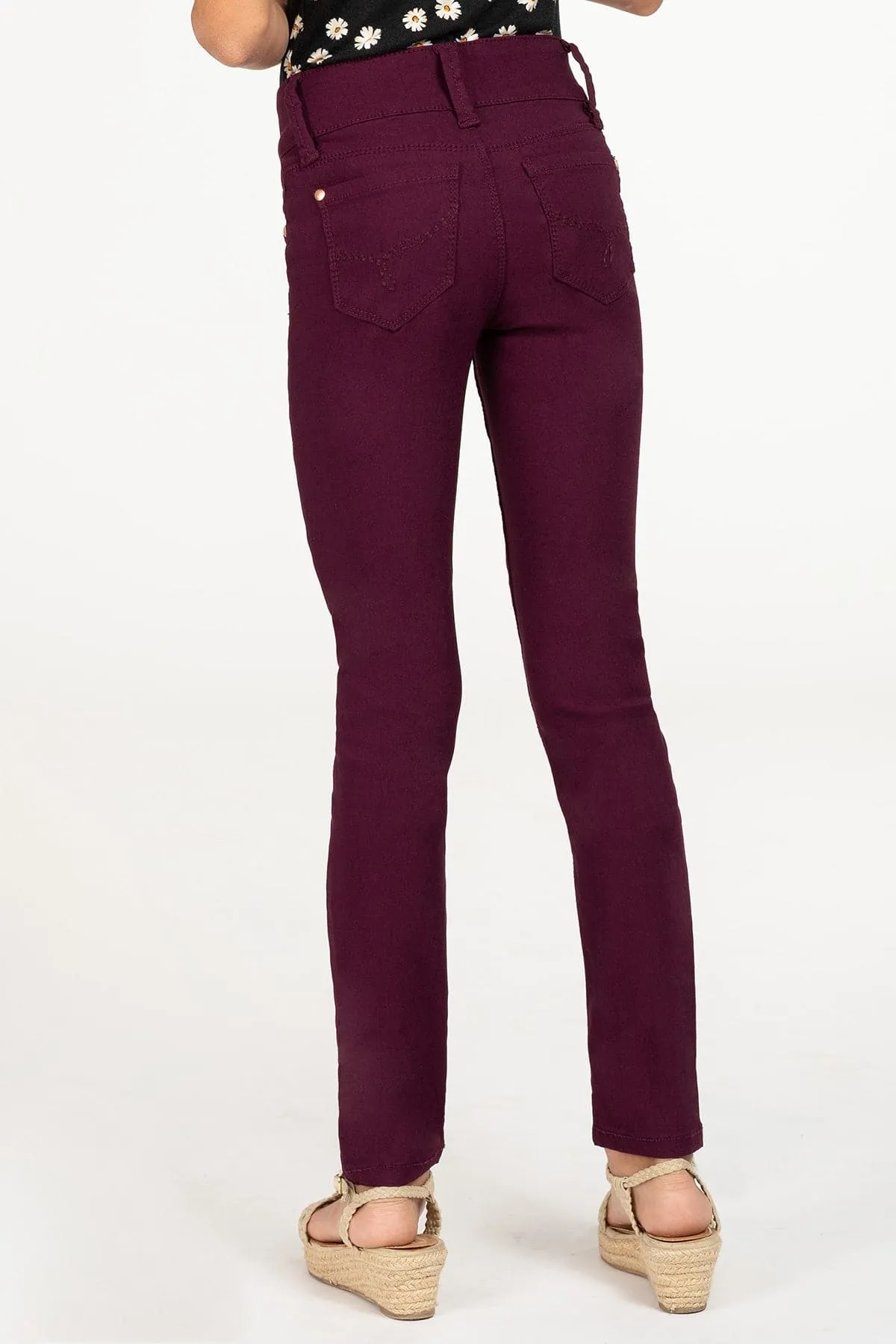 Girls' Stretch Skinny School Color Pants