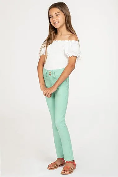 Girls' Stretch Skinny School Color Pants