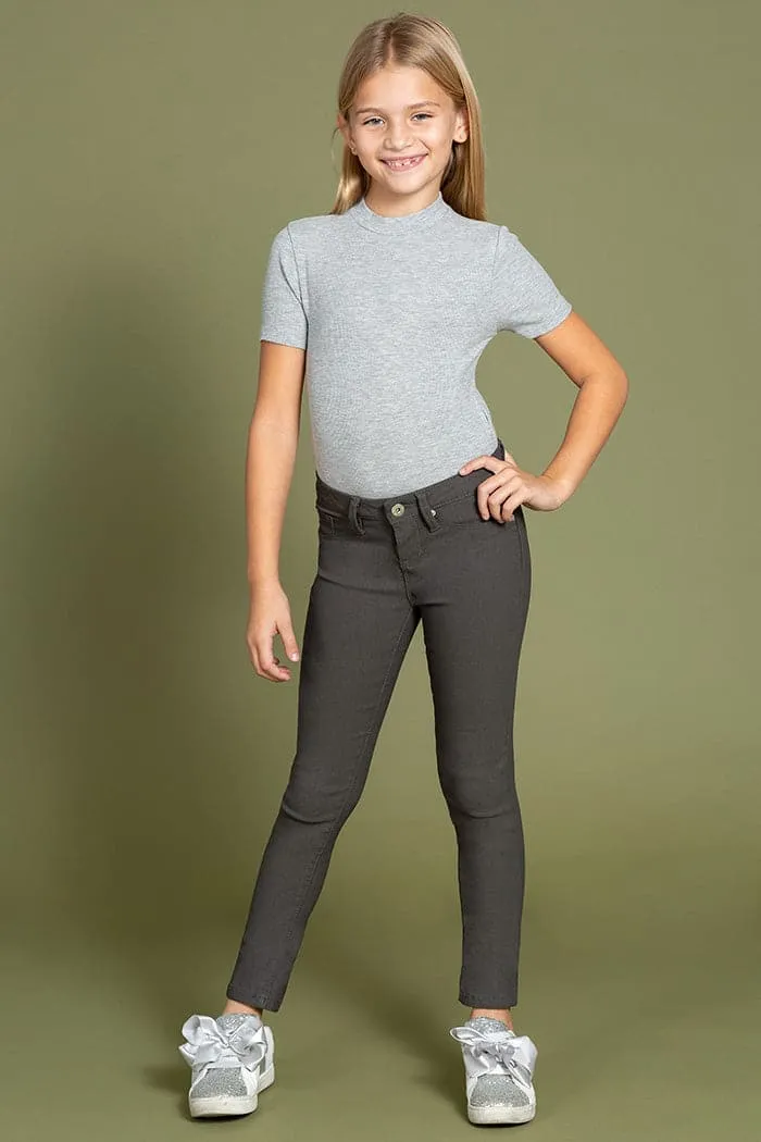 Girls' Stretch Skinny School Color Pants