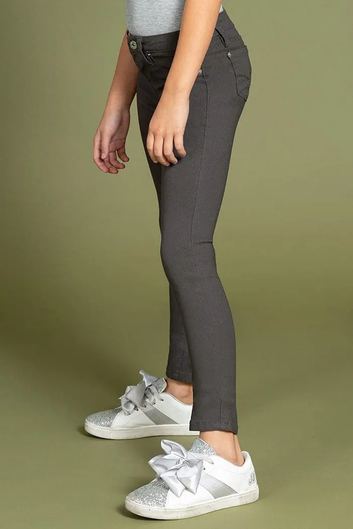 Girls' Stretch Skinny School Color Pants