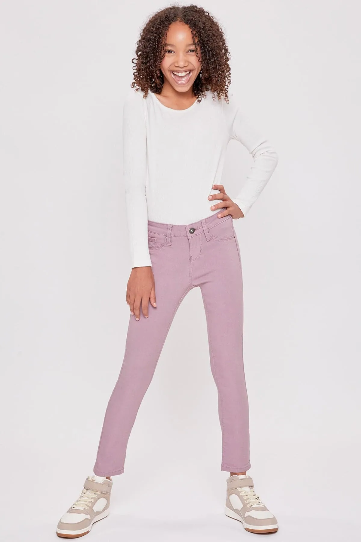 Girls' Stretch Skinny School Color Pants