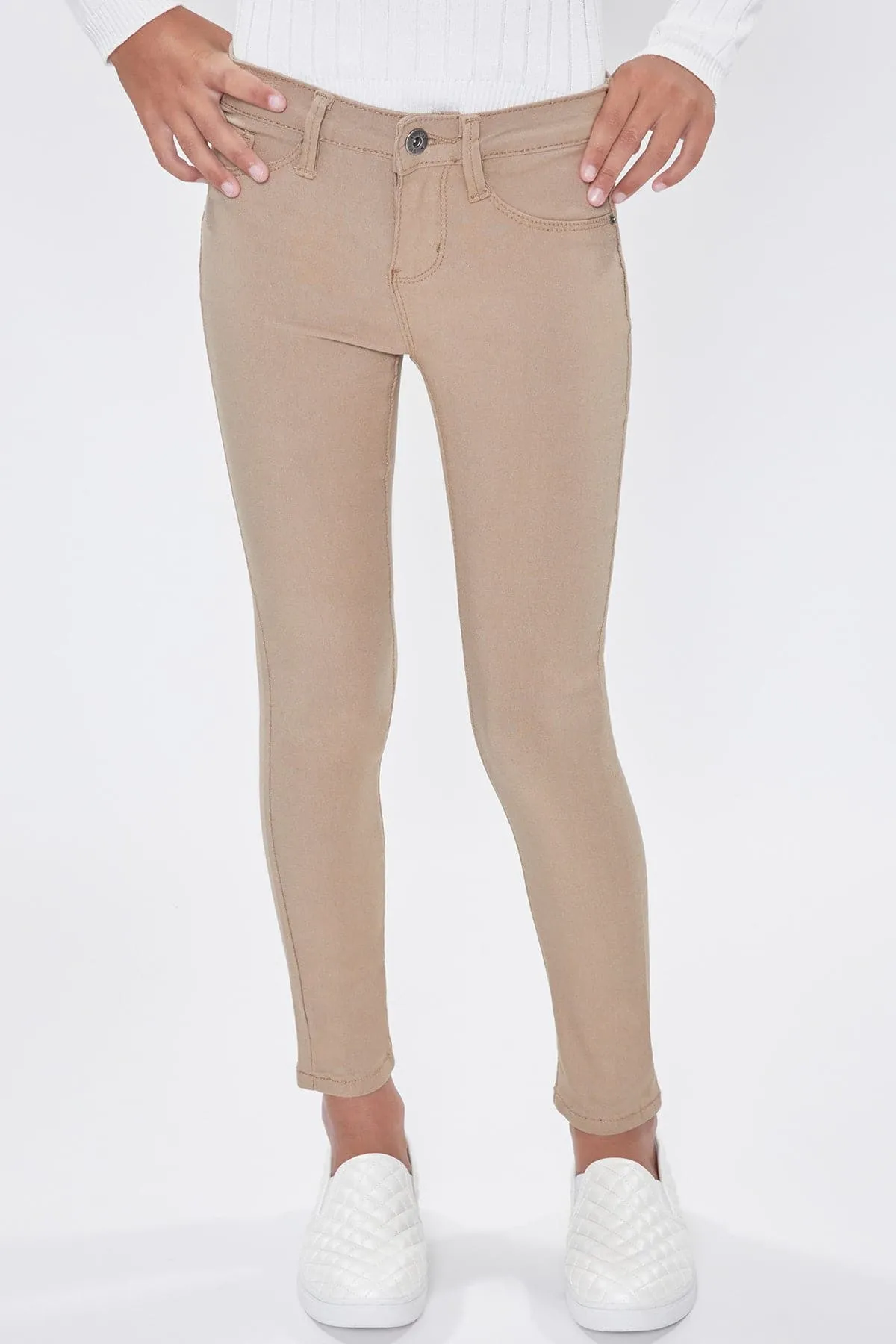 Girls' Stretch Skinny School Color Pants