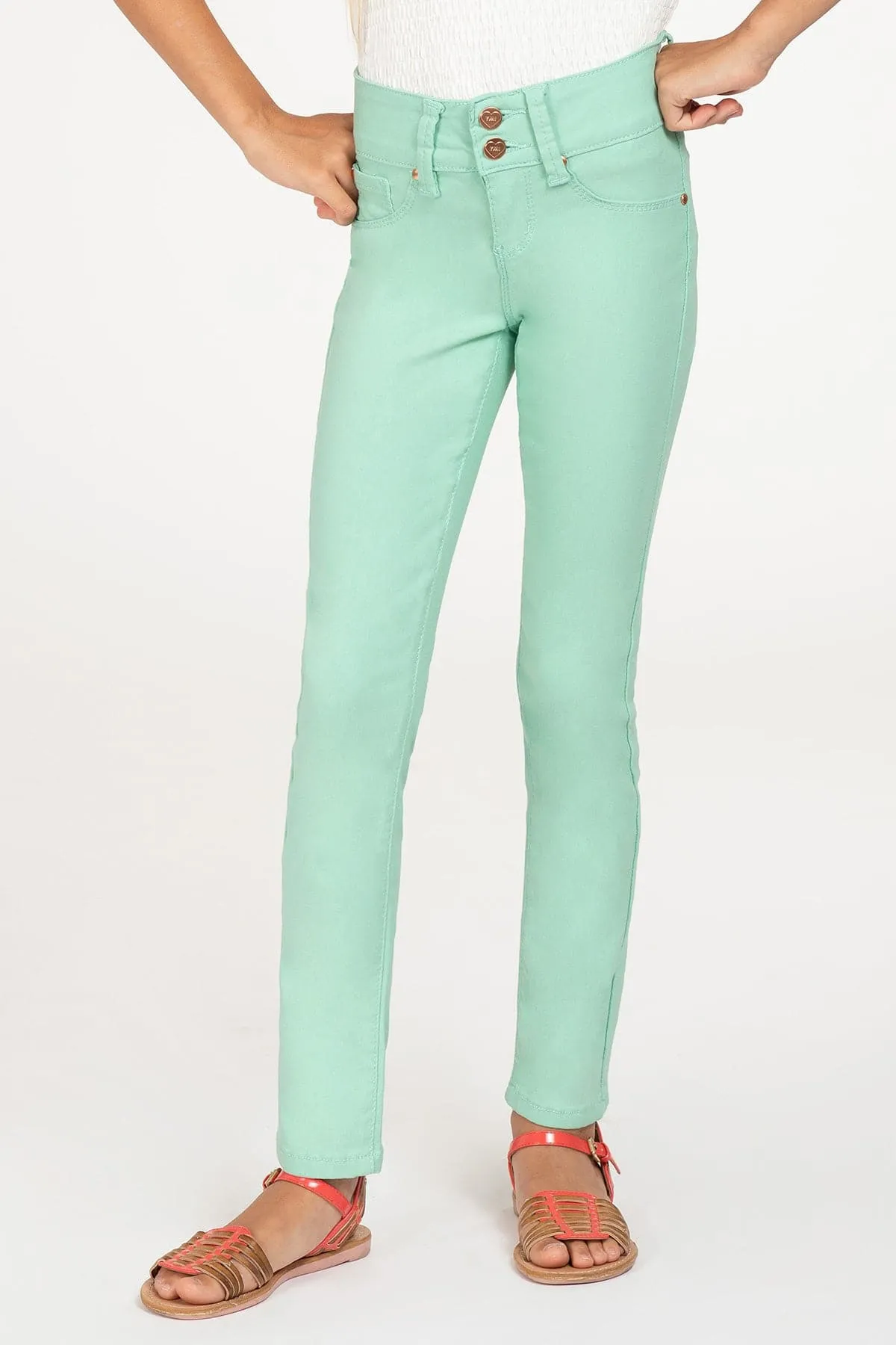 Girls' Stretch Skinny School Color Pants