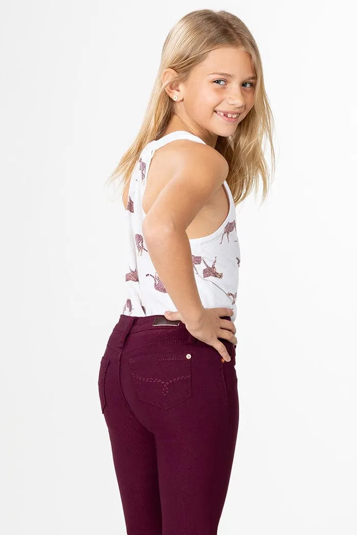 Girls' Stretch Skinny School Color Pants