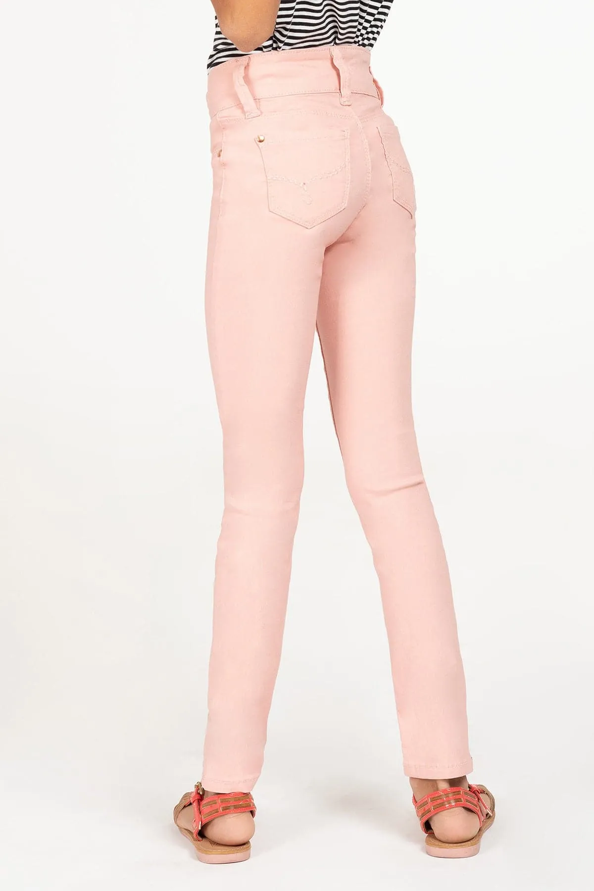 Girls' Stretch Skinny School Color Pants