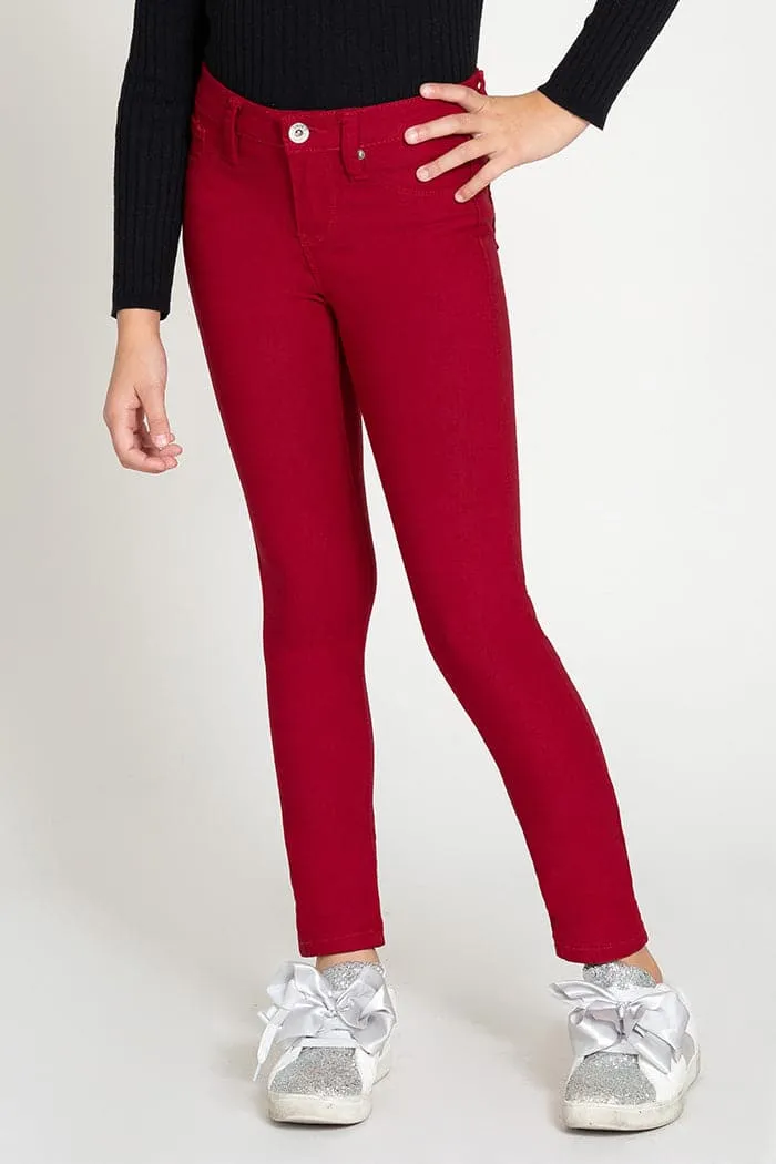 Girls' Stretch Skinny School Color Pants