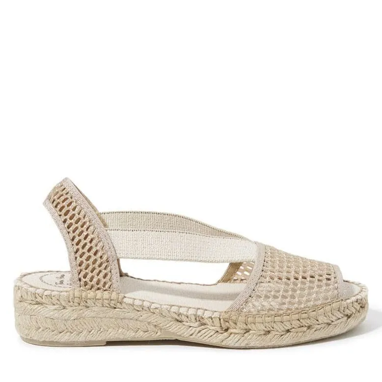 Glitter Cotton Blend Wedge Espadrille for Women - Estel-ZY