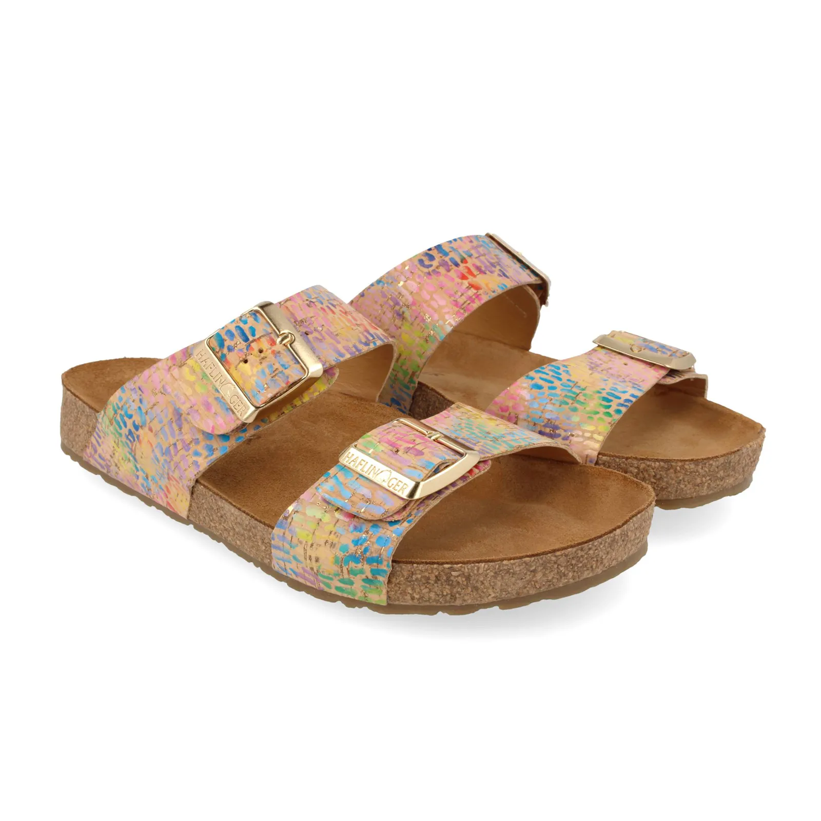 Haflinger Andrea Slide Sandal (Women) - Kork Rainbow