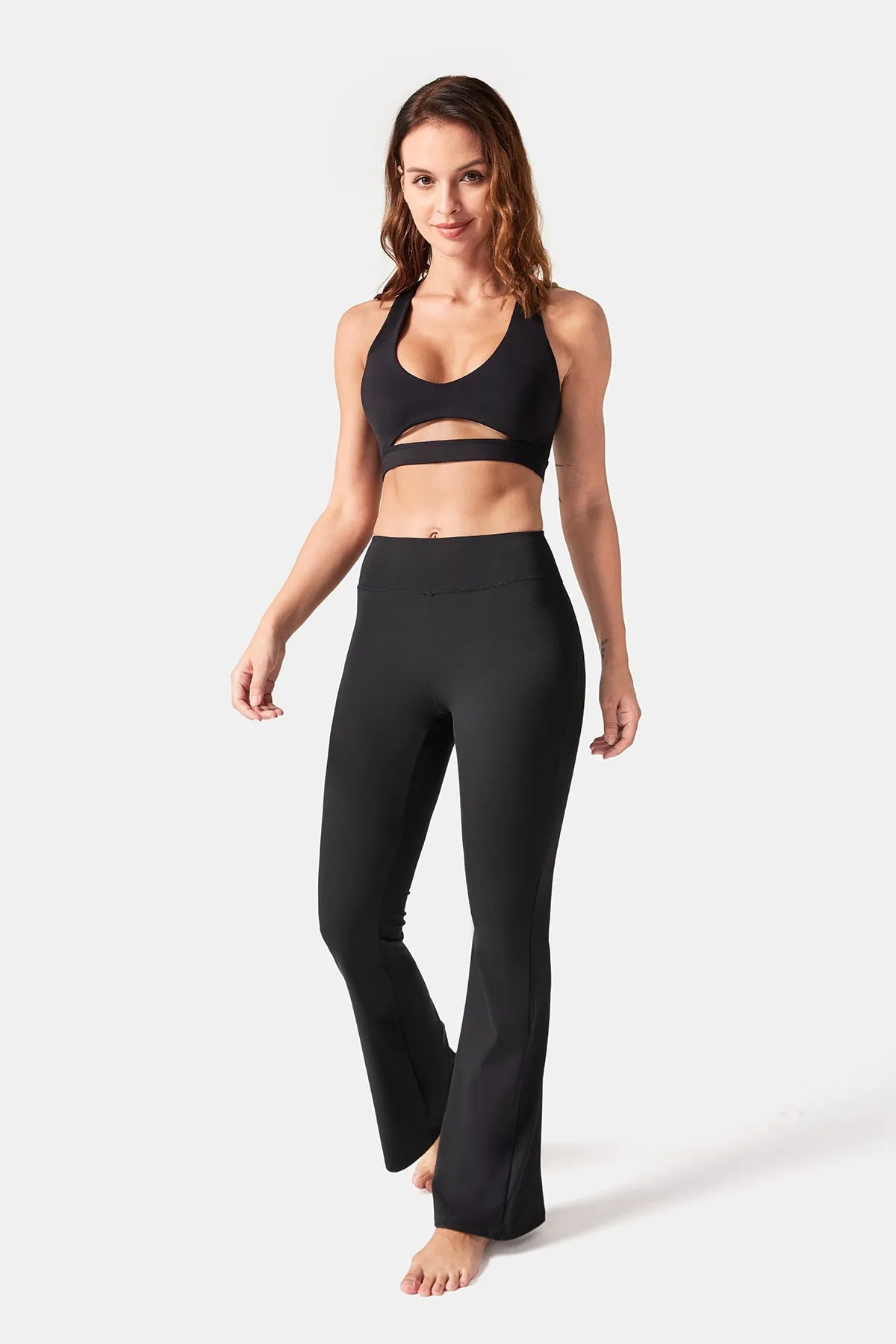 High Waist Barre Flared Legging in Super Full Length