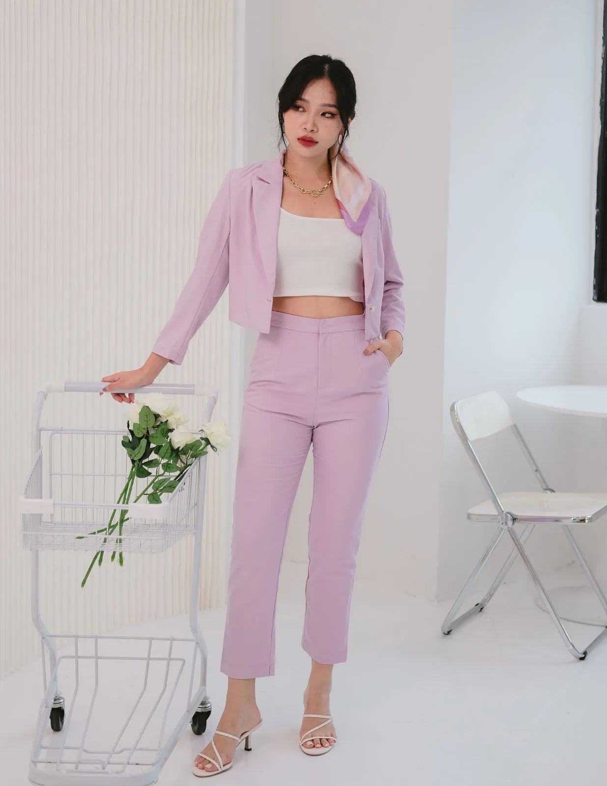 Kaci Pants in Lilac Pink