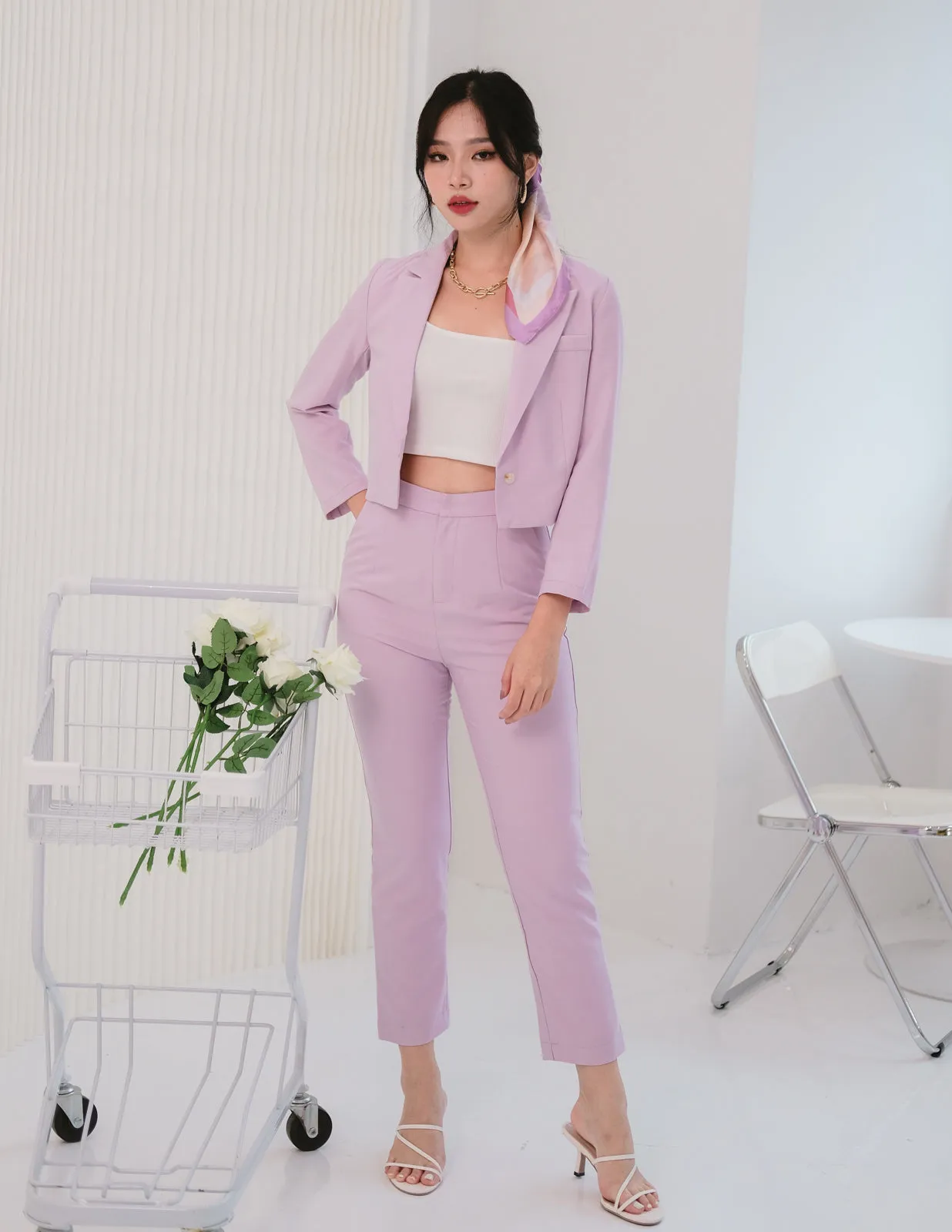 Kaci Pants in Lilac Pink