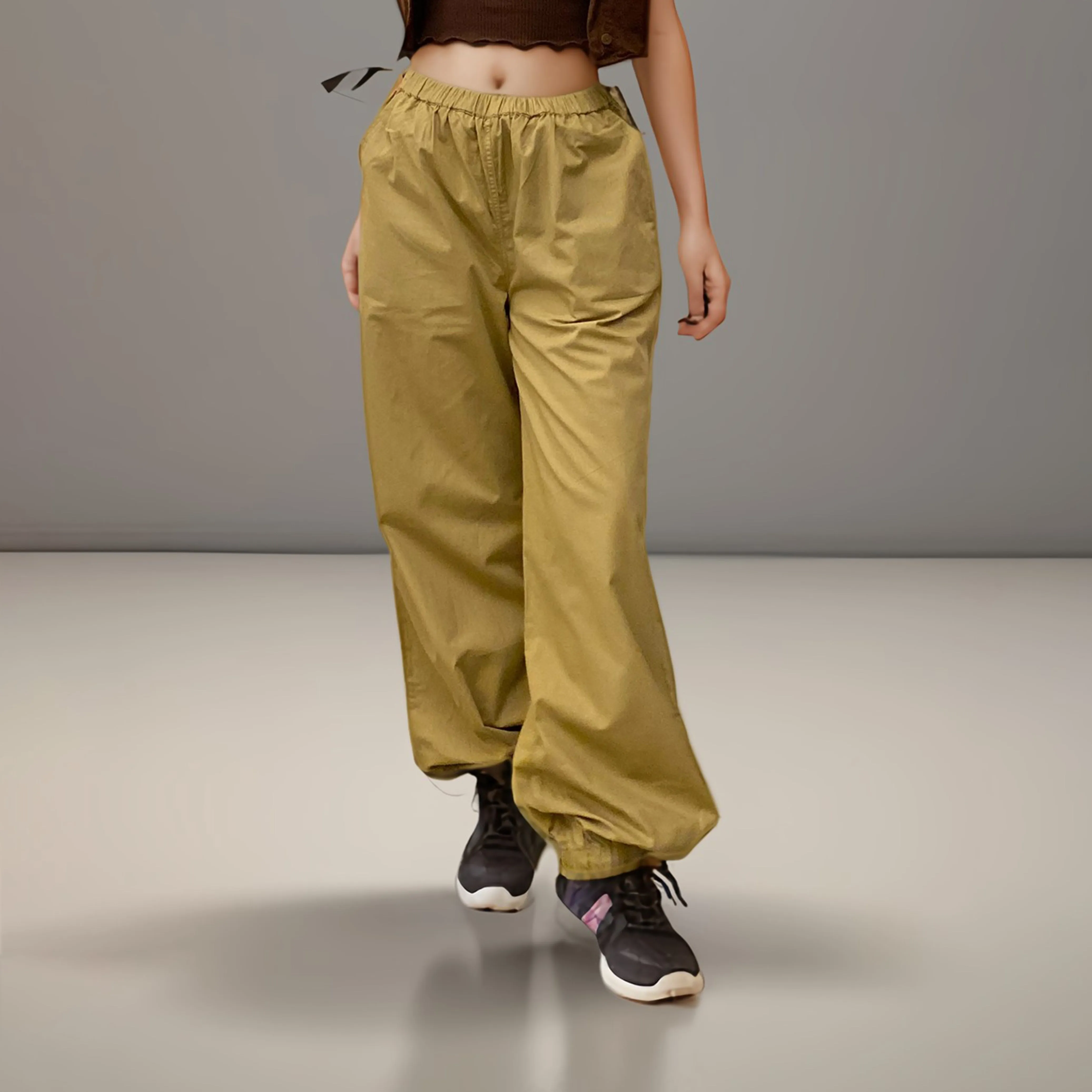 Khaki Parachute Pants