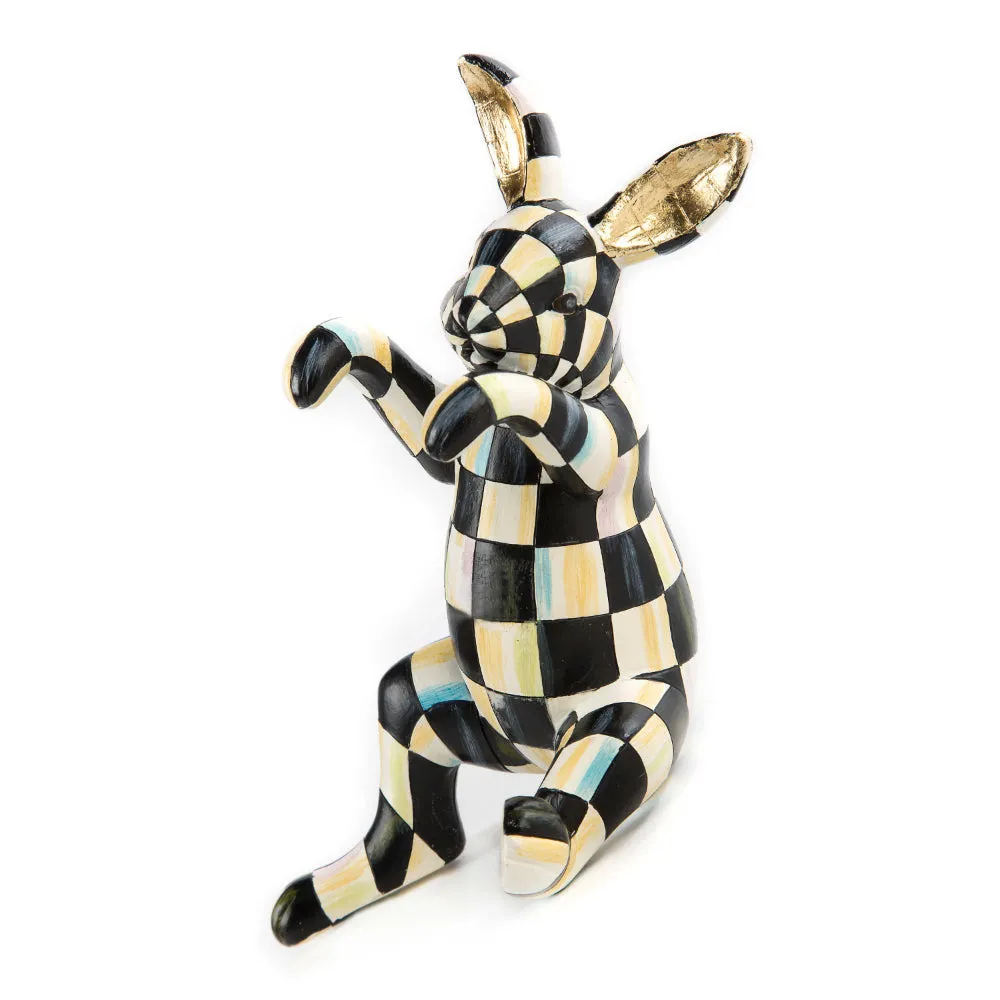 MacKenzie-Childs Funny Bunny Pot Climber- Courtly Check