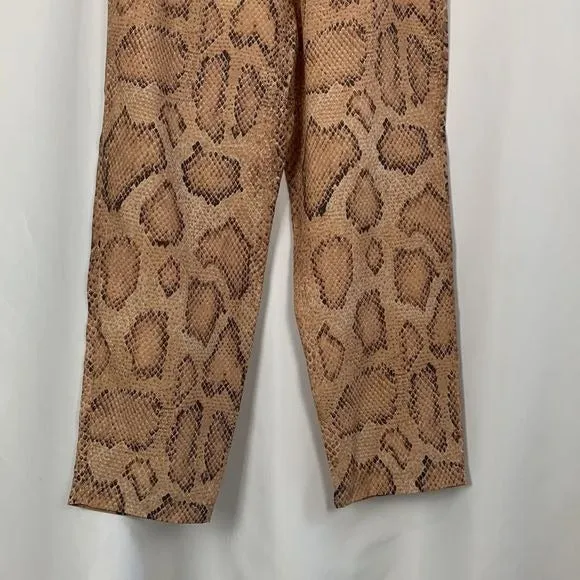 Mara HoffmanTan Snake Paper Bag Tie Slacks