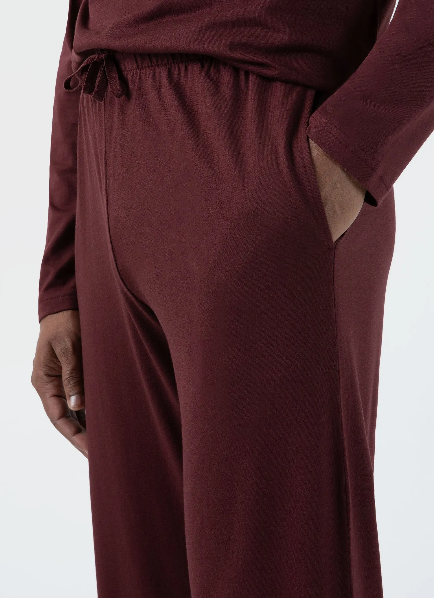 Men's Cotton Modal Lounge Pant in Maroon