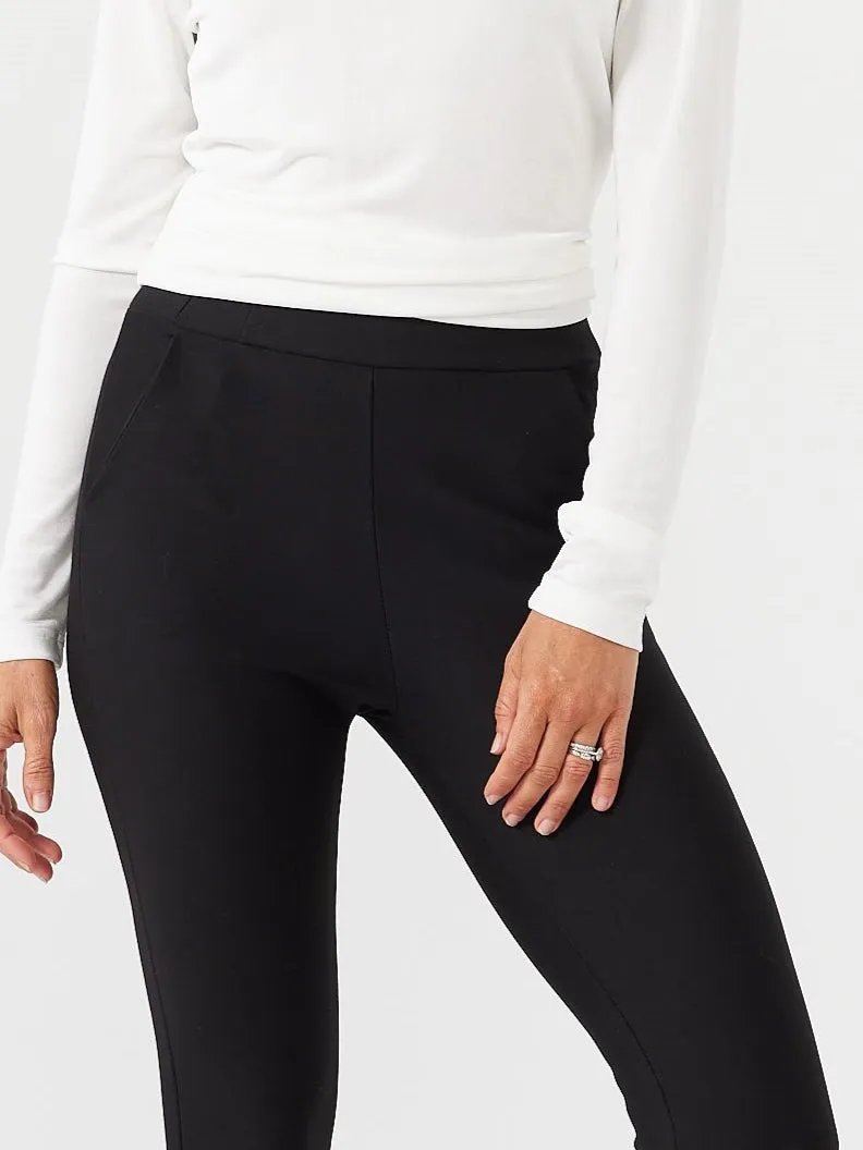 Pilot Ponte Pants - Black Slim Leg