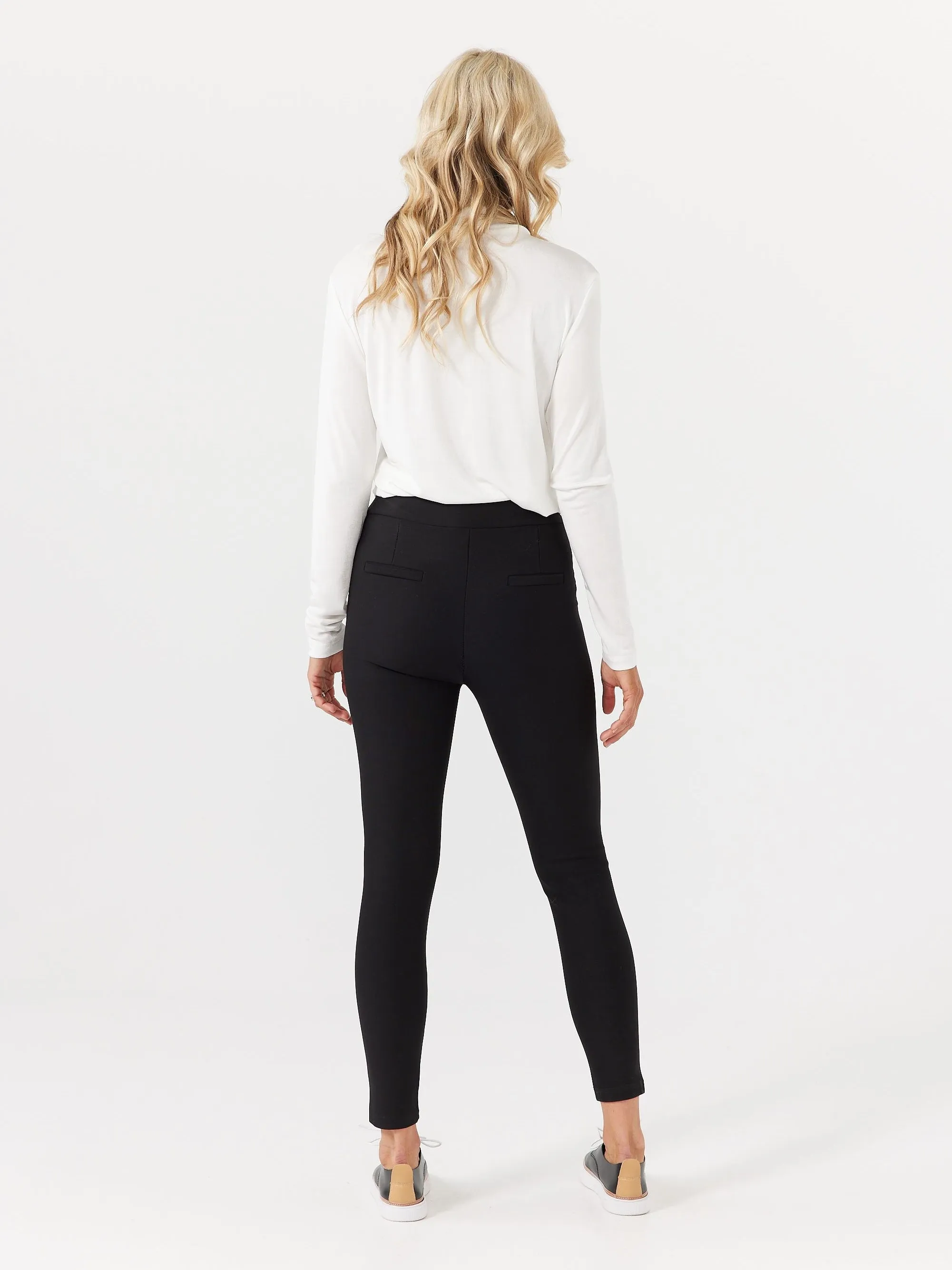 Pilot Ponte Pants - Black Slim Leg