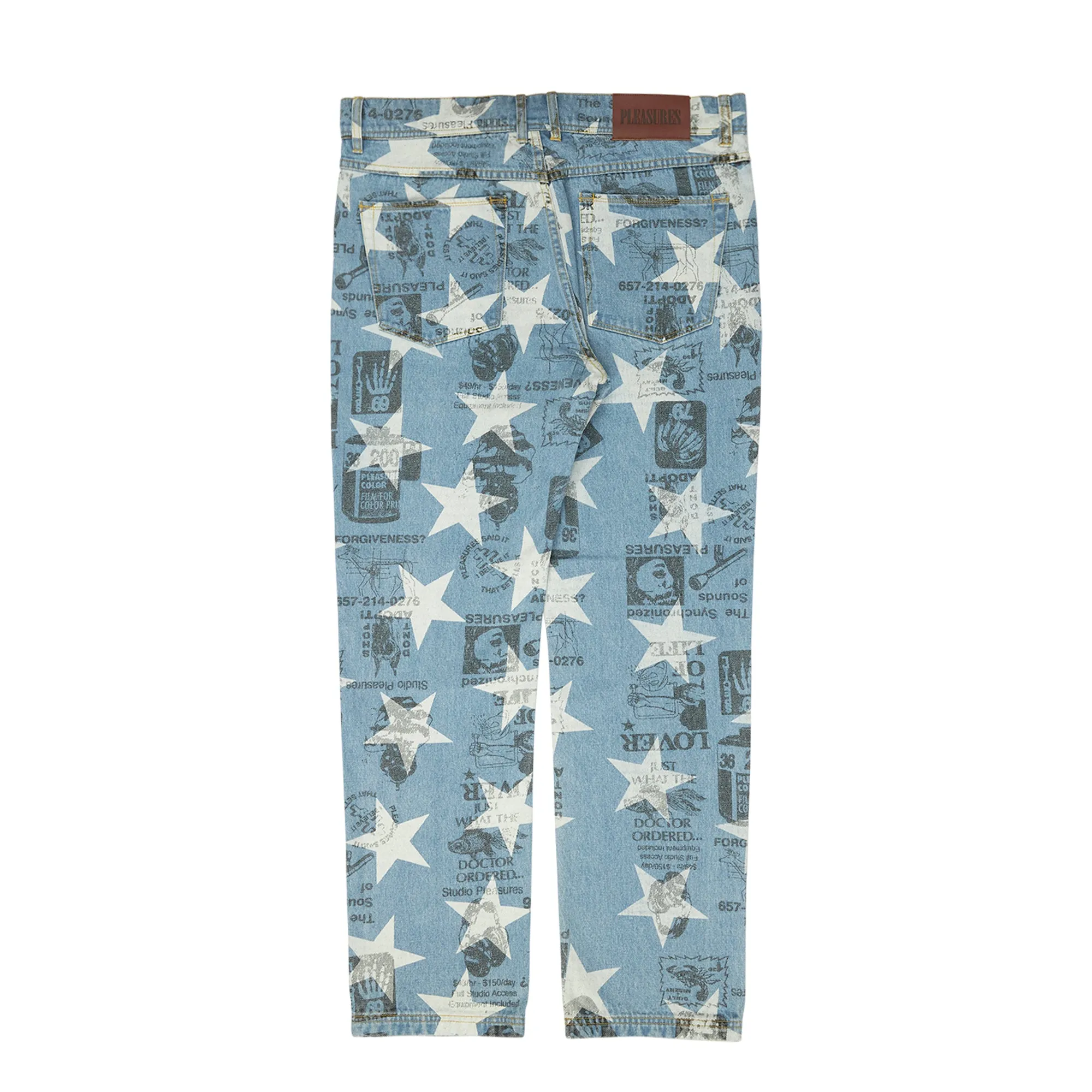 Pleasures Mens Poppy Denim Pants 'Blue'