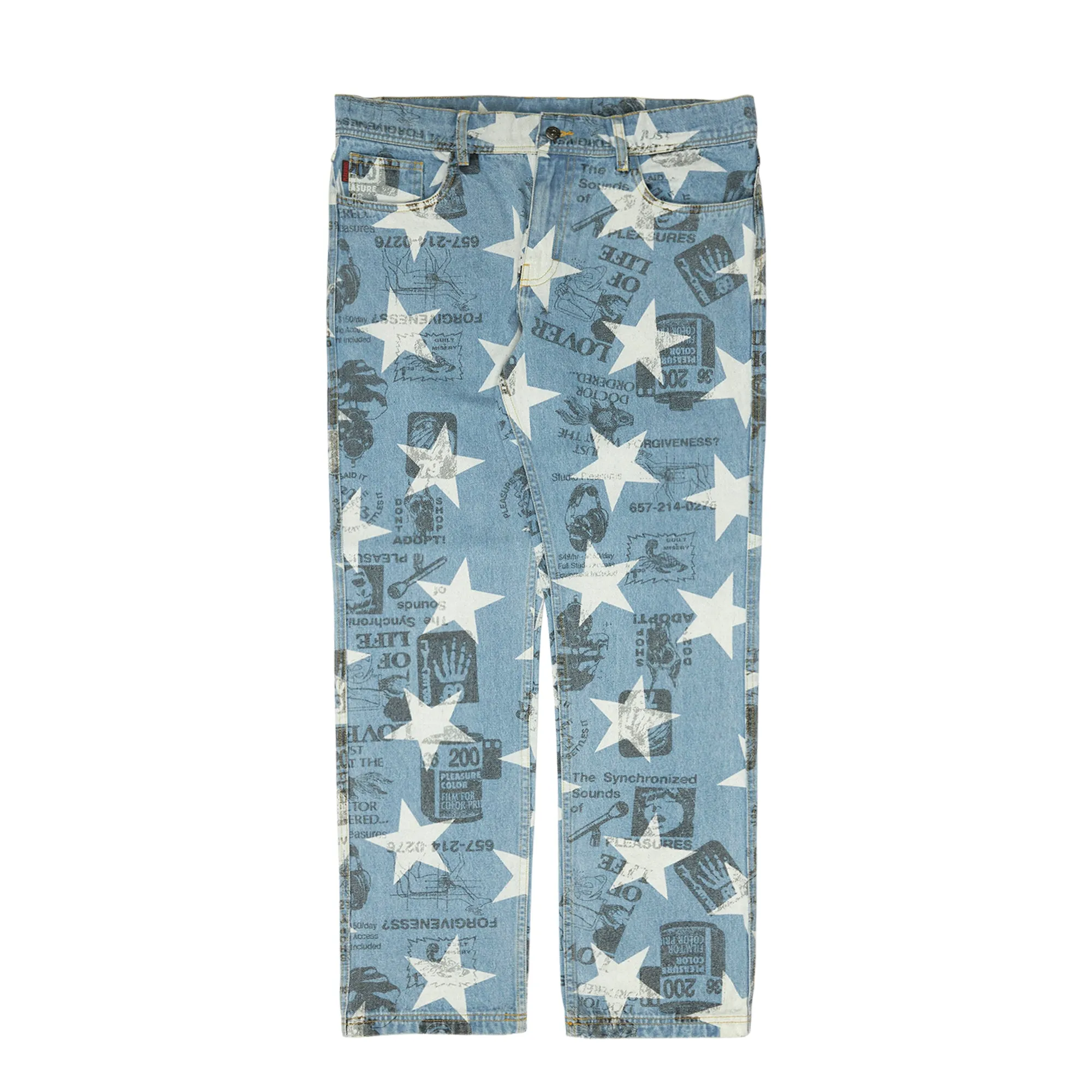 Pleasures Mens Poppy Denim Pants 'Blue'