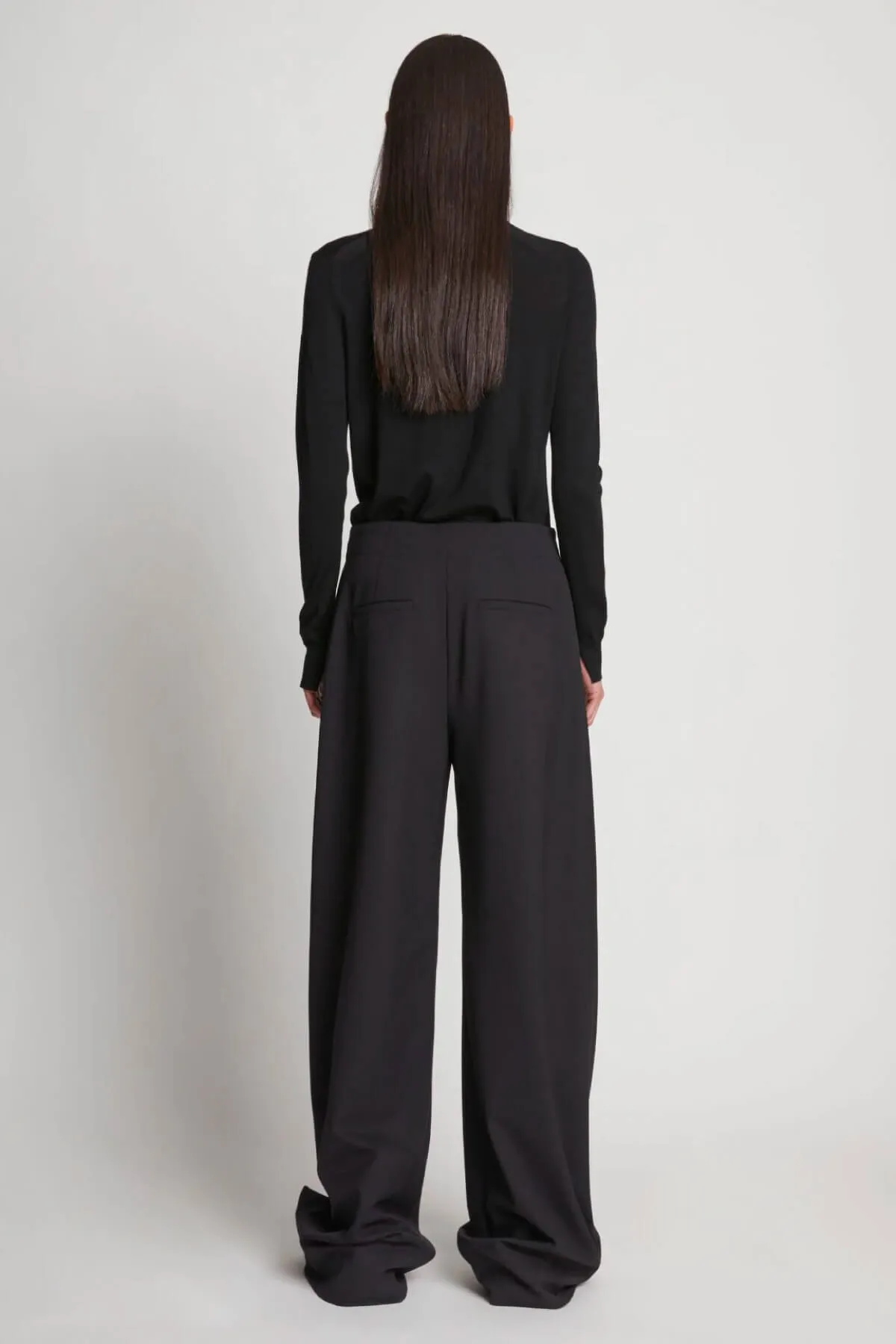 Proenza Schouler Lightweight Wool Pant - Black