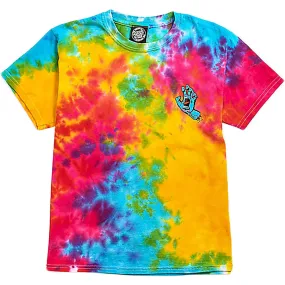 Santa Cruz Screaming Hand Tie Dye Youth Boys Short-Sleeve Shirts (Brand New)