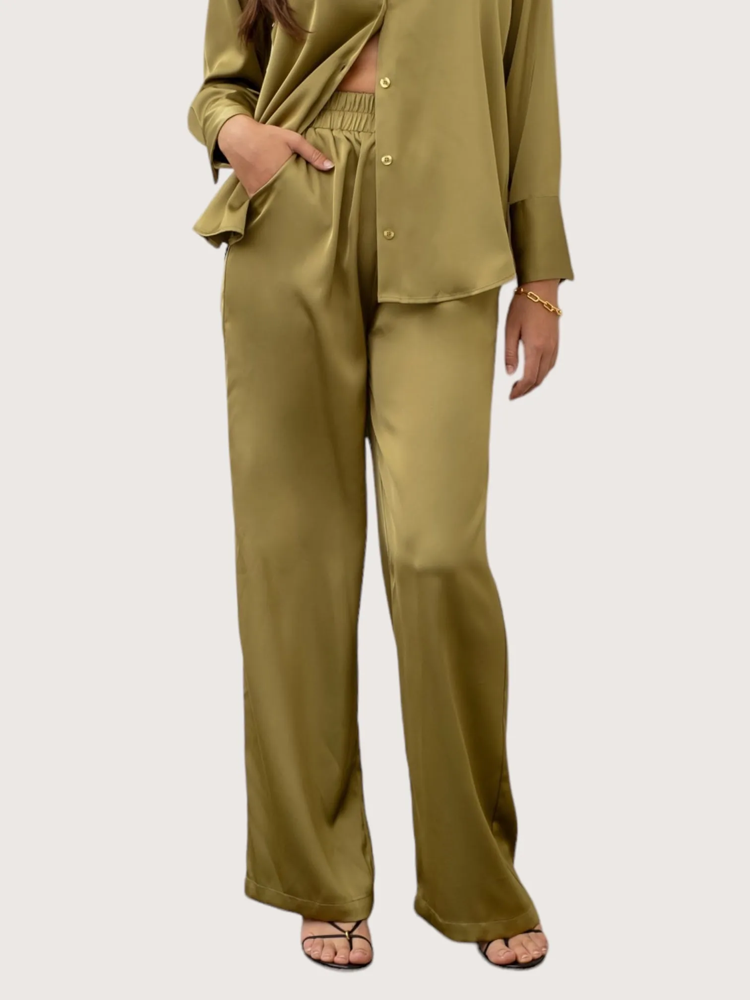 Satin Wide Leg Pant