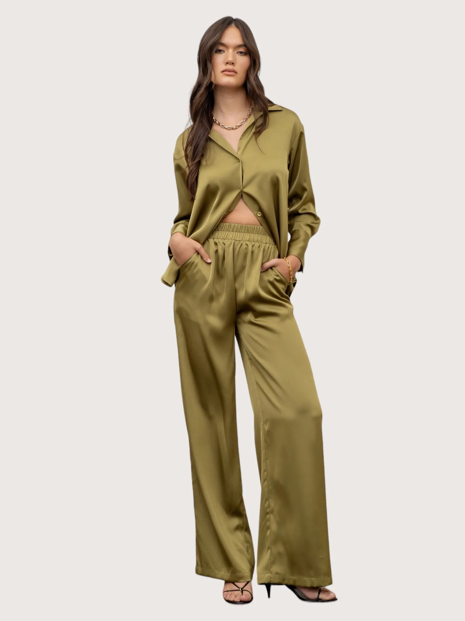 Satin Wide Leg Pant